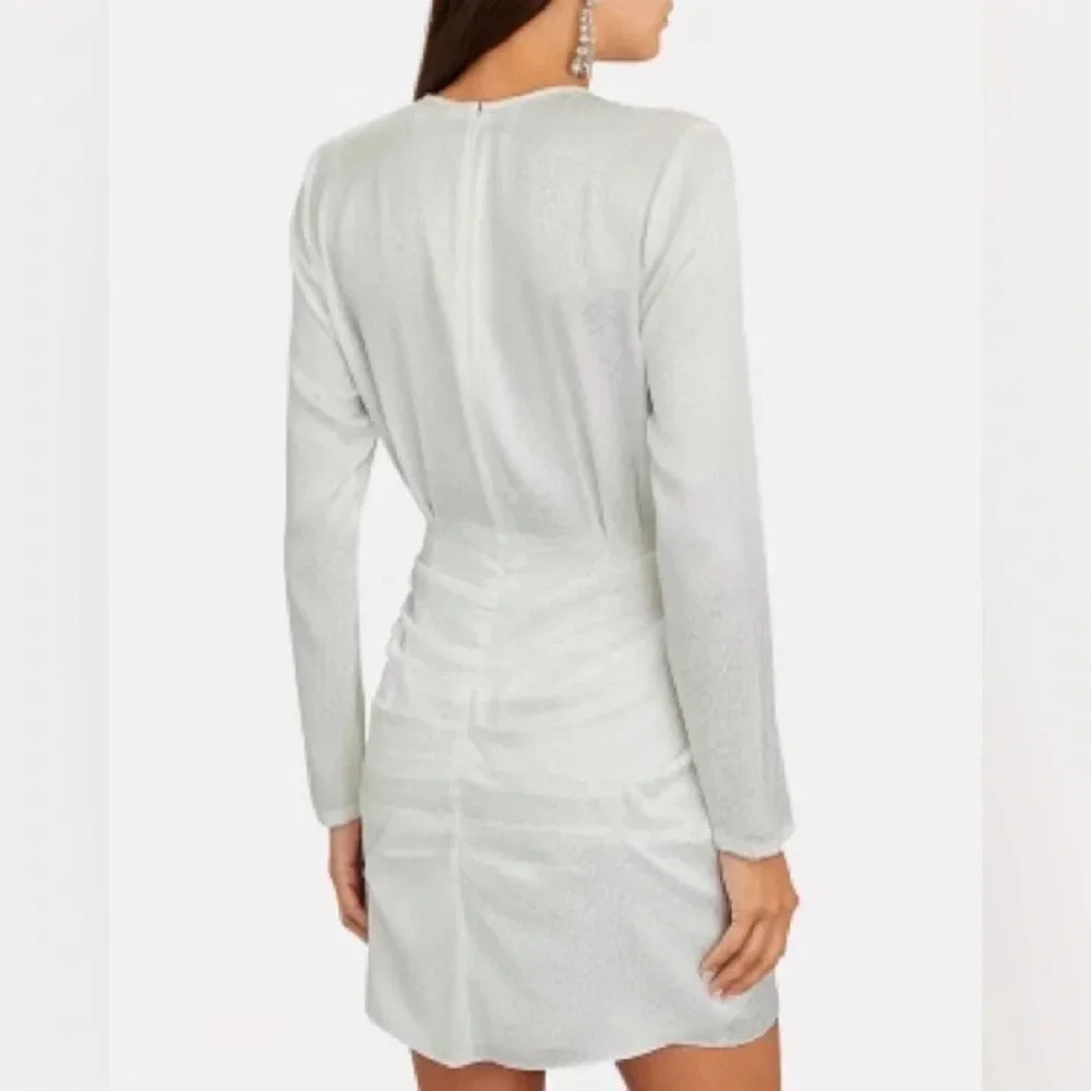 REVOLVE Ronny Kobo Marissa Tie-Waist Jacquard  Mini Dress NWT | Ivory | Size XS - Picture 6 of 10